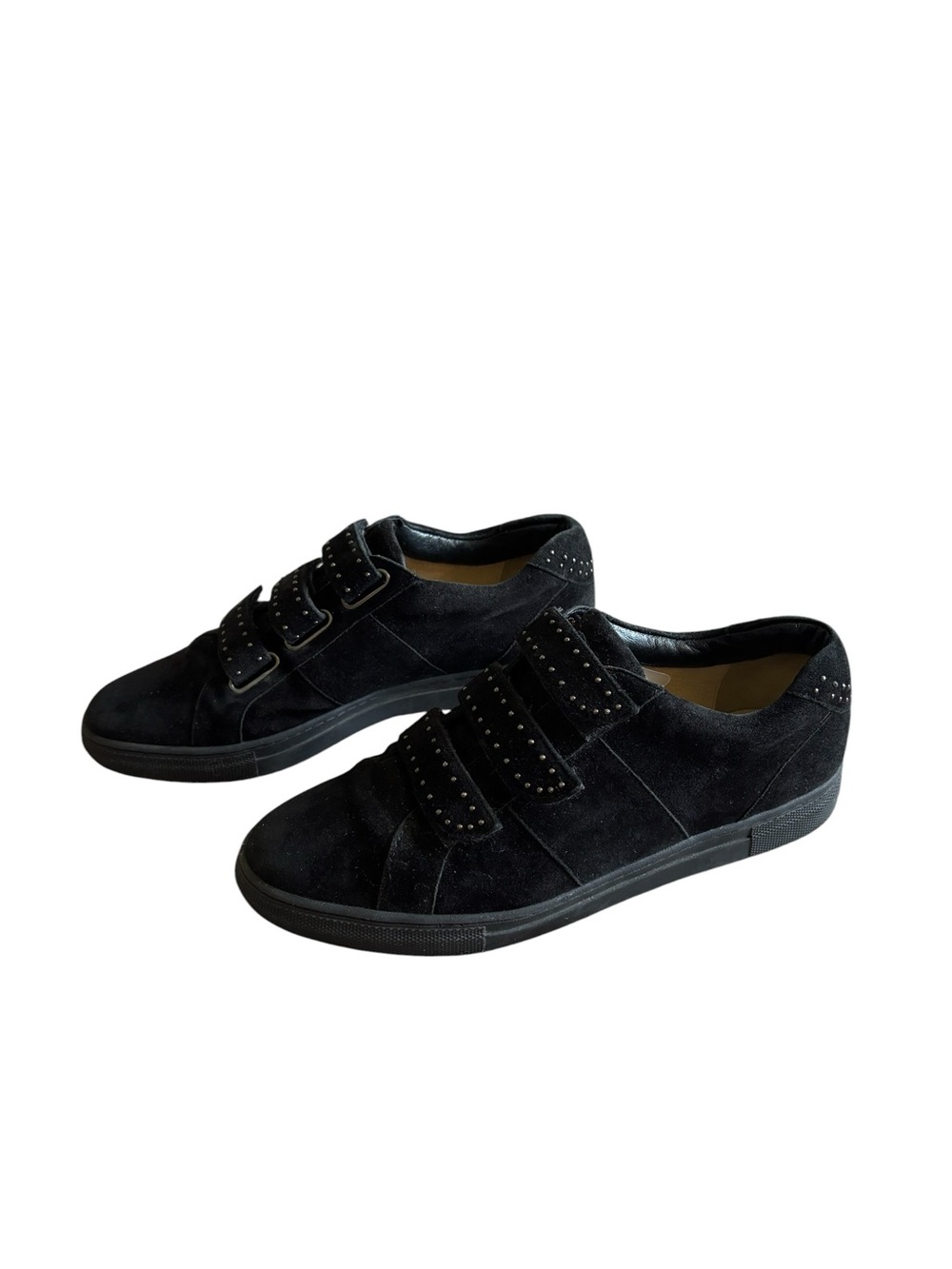 Hassia Maranello‎ black suede studded hook-and-loop sneakers UK 6/US8-8.5